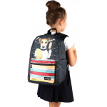 Školská taška Cogio Psík v sprche čierno-farebný